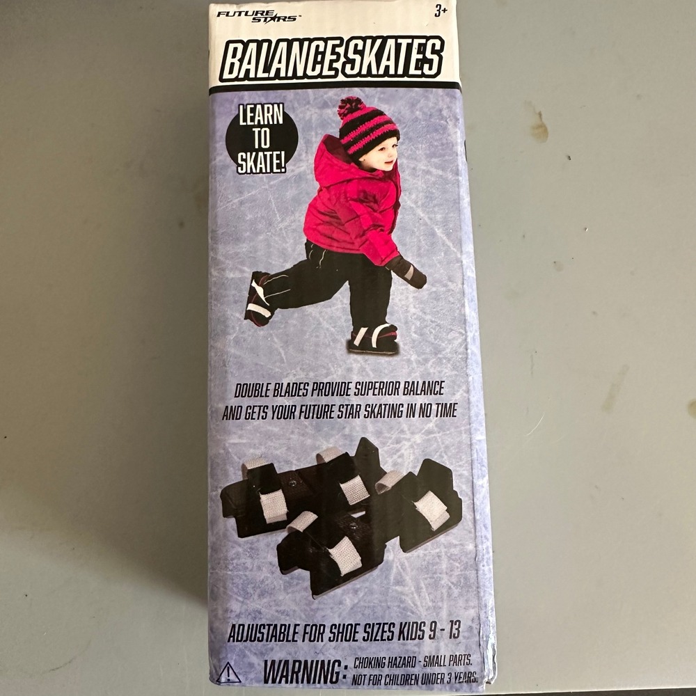 Future Stars Balance Skates Kids Adjustable Size 9-13 Double Blade Ice Skates